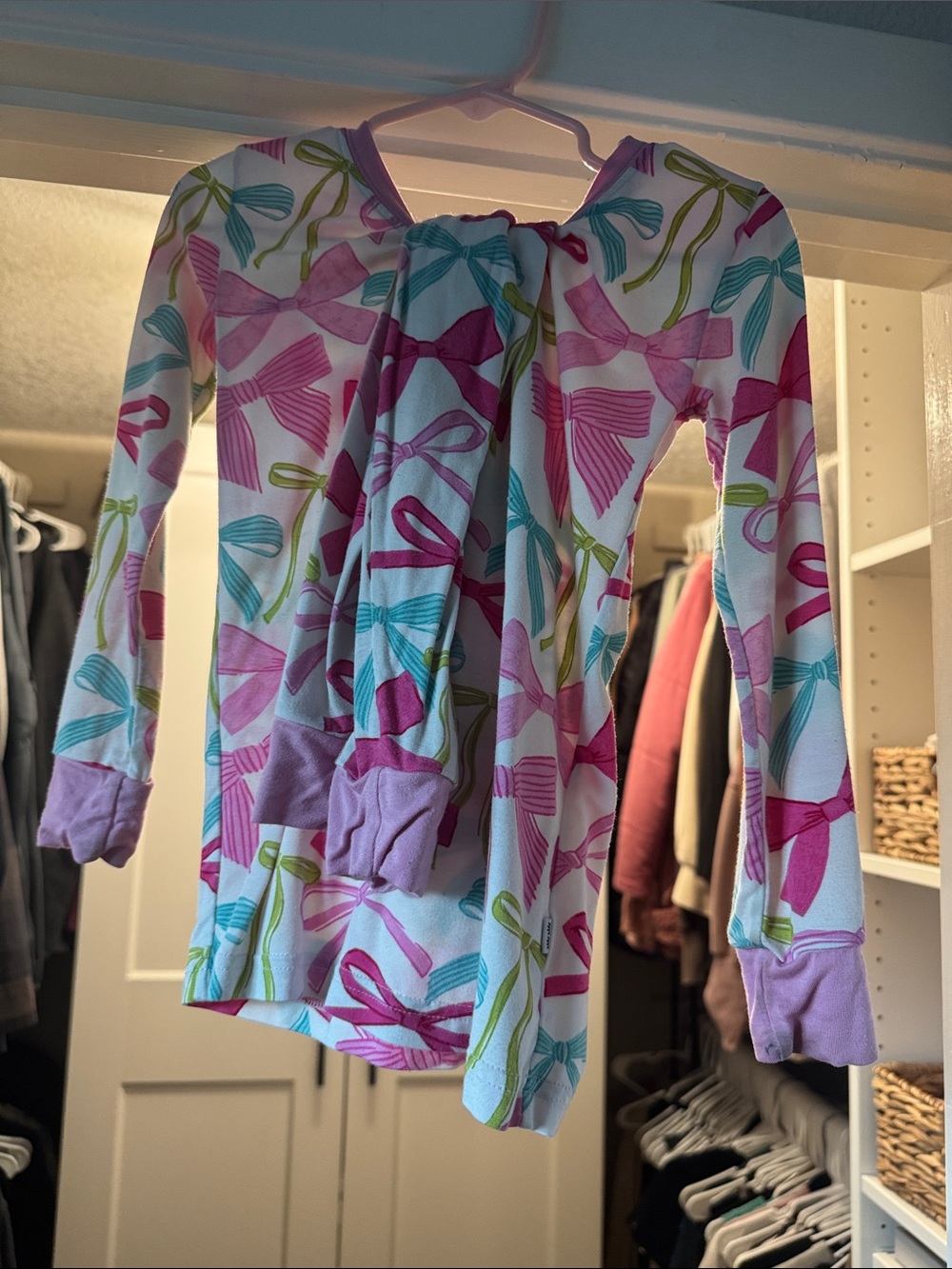 Size 3T Bow little sleepies